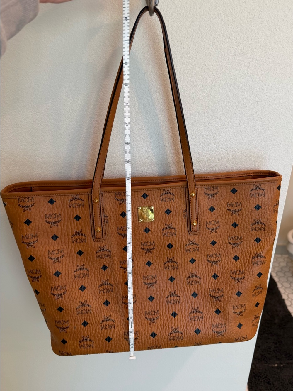 MCM Cognac Visetos Heritage Tote Bag - Picture 12 of 12